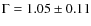 $\Gamma=1.05\pm0.11$