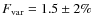 $F_{\rm var}=1.5\pm 2\%$