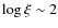 $\log \xi \sim 2$