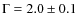 $\Gamma=2.0\pm0.1$