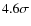 $4.6\sigma$