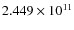 $2.449 \times 10^{11}$