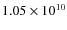 $1.05 \times 10^{10}$