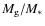 $M_{\rm g}/M_{*}$
