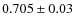 $0.705\pm 0.03$