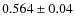 $0.564\pm0.04$
