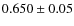 $0.650\pm 0.05$