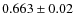 $0.663\pm 0.02$