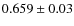 $0.659\pm 0.03$