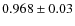 $0.968\pm 0.03$