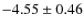 $-4.55\pm 0.46$