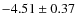 $-4.51\pm 0.37$