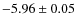 $-5.96\pm0.05$