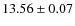 $13.56\pm0.07$