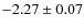 $-2.27\pm0.07$