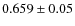 $0.659\pm 0.05$