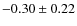 $-0.30\pm0.22$