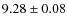 $9.28\pm0.08$