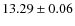 $13.29\pm0.06$