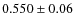 $0.550\pm 0.06$