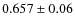 $0.657\pm 0.06$