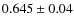 $0.645\pm 0.04$