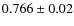 $0.766\pm 0.02$