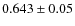 $0.643\pm 0.05$