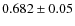$0.682\pm 0.05$