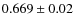 $0.669\pm 0.02$