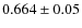 $0.664\pm 0.05$