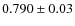 $0.790\pm 0.03$