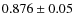 $0.876\pm 0.05$