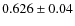 $0.626\pm0.04$