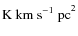 ${\rm K~km~s^{-1}~pc}^2$