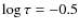 $\log\tau=-0.5$
