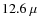 $12.6~\mu$