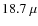 $18.7~\mu$
