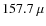 $157.7~\mu$