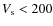 $V_{\rm s} < 200$