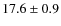 $ 17.6\pm0.9$