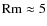${\rm Rm}\approx5$