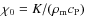 $\chi_0 = K/(\rho_{\rm m}
c_{\rm P})$