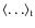 $\langle \ldots \rangle_{\rm t}$