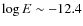 $\log E \sim -12.4$