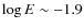 $\log E \sim -1.9$