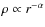 $\rho\propto r^{-\alpha}$
