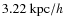 $3.22~{\rm kpc}/h$