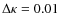 $\Delta \kappa =0.01$