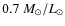 $0.7~M_\odot/L_\odot$